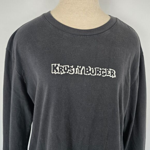 Adidas Tee Men’s Medium The Simpsons Krusty Burger Black Long Sleeve - Picture 2 of 15